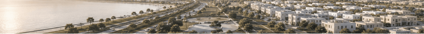 A completed waterfront community shaped by integrated master planning