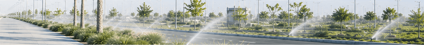 Stormwater landscaping and irrigated road infrastructure